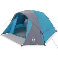 vidaXL Gezinstent 6-persoons waterdicht blauw