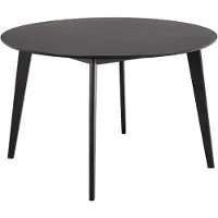 Giga Eettafel Levi Eikenfineer Mat Zwart Ø120x76cm - Living