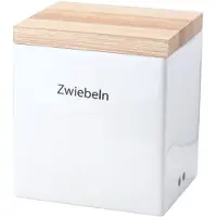 Continenta Voorraadpot voor uien 18 x 15,5 cm, wit,
