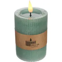 Packlinq LED Pillar kaars Ø7 h. 10 cm eucalyptus groen (1 st)