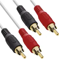 InLine Tulp stereo audio kabel - wit - 7 meter