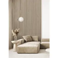 Maestro Latt Lattenwand - Vanilla Oak + Matte Black - 277x30cm - 20mm - 2 Stuks