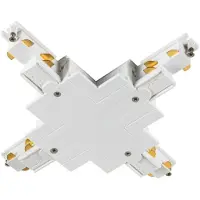 SLV Onderdeel | X-verbinder, voor S-TRACK 3-fase-inbouwrail, DALI, PHASE, wit | S-TRACK SYSTEM