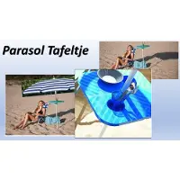 Pincho - Handig Parasol Tafeltje voor Parasols met stokdiameter tot 23 mm - Blauw