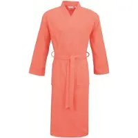 Carl Ross Unisex Badjas Kimono 38100 Coral/Offwhite M