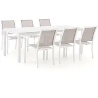 Bellagio + 10% kassakorting | Anzio/Menzano 220cm dining tuinset 7-delig stapelbaar