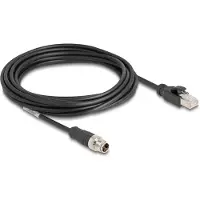 DeLOCK M12 Cable X-coded 8 pin male to RJ45 male PVC 5 m