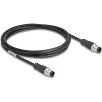 DeLOCK M12 4-pins D-gecodeerde industriële netwerkkabel | CAT5e | PVC | 2 meter