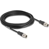 DeLOCK M12 8-pins X-gecodeerde industriële netwerkkabel | CAT5e | PVC | 5 meter
