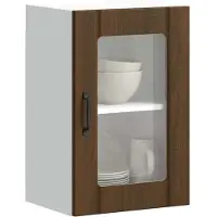 vidaXL Keukenbovenkast met glazen deur Lucca bruin eikenkleur