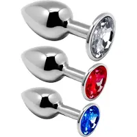 ALIVE - anaal plug set - metaal - zilver