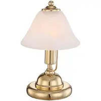 Globo tafellamp Antique messing wit 17cm