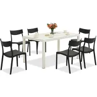 BICA King/Provence wit en antraciet tuinmeubelset voor 6 personen
