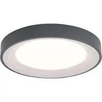 QAZQA Moderne plafondlamp grijs met wit 38cm incl. LED dimbaar RGB - Kanton