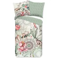 Hip dekbedovertrek Wayan - groen - Katoensatijn - 1-persoons (140x220 + 60x70cm)