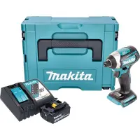 Makita DTD 154 RG1J Accu-slagmoersleutel 18 V 175 Nm 1/4" borstelloos + 1x oplaadbare accu 6.0 Ah + lader + Makpac