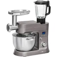 Clatronic KM 3674 - Keukenmachine - 1200 W, 6,2 L, titanium, 4-in-1 LCD