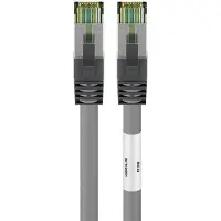 Goobay 20m RJ45 (CAT 6A, 500 MHz) patchkabel met CAT 8.1 S/FTP Ruwe kabel, grijs, 20 m