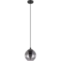Eglo Hanglamp Ariscani Zwart Gerookt Glas 1xe27