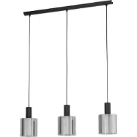 Eglo Gorosiba - Hanglamp - E27 - 85 cm - rookglas - Zwart