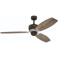 WESTINGHOUSE Welford plafondventilator, brons, hout donker, Woon-/ Eetkamer, Hout, Modern