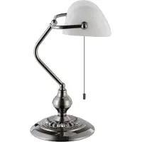 Eglo Antieke bureaulamp Banker nikker met wit