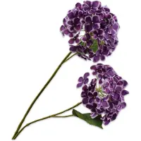 Silk-ka Kunstbloem Hortensia Paars / Wit H 82 Cm