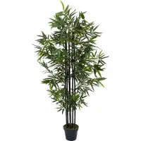 Intratuin Kunstplant Bamboe Zwart 50 X 50 X 170 Cm