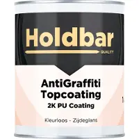 Holdbar Anti Graffiti Topcoating Zijdeglans 1 Kg - Maakt Graffiti Verwijderbaar - Graffiti Verwijderen - Glashelder - Transparant - Vrijwel onzichtbaar