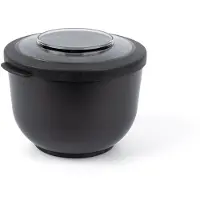Amuse Tylla Charcoal Life Bowl - 1200ml - Lunchbox - Perfect Afsluitbare Verhouddoos - Saladebox voor onderweg - Zwart
