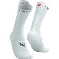 Compressport Pro Racing Socks v4.0 Bike sokken Wit/Zwart || Maat: 45-48
