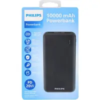 Philips Powerbank 10.000 mAh – Snelladen – 3 Poorten – Compact & Krachtig – Zwart