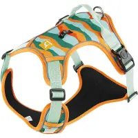 Mats & Joy Camouflage Hondentuig - Anti-Trek Hondenharnas - Maat L Nek 47-64cm Borstomtrek 54-71cm - Y Tuig Hond Reflecterend - Stoere Print - Verstelbaar - Extra Stevig Honden Harnas - (Middel)grote Hond