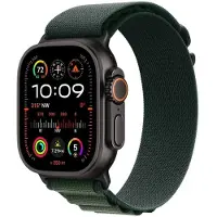Apple Watch Ultra 2 (2024) | GPS + Cellular | zwart | Alpine Loop donkergroen Medium