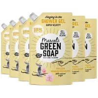 Marcel's Green Soap Douchegel Navulling - Vanille & Kersenbloesem - 6 x 500ml