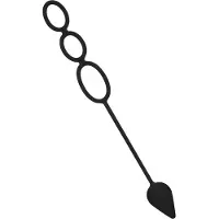 Rimba - Siliconen Cockring Met Buttplug Ø 46 mm M/L