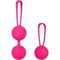 Dream Toys Duo Set Vagina Ballen met Roterende Binnenballen - Roze