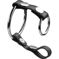 Rimba - Penisartikel met metalen ringen en balzak splitser - Maat: One