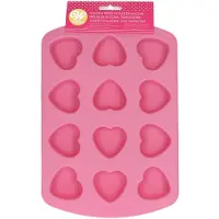 Wilton Siliconen Mal - DIY Bakvorm voor Mini Taartjes en Chocolade - Valentijn Hart