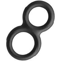 Renegade - Twofold - Dubbele Siliconen Cockring - Zwart