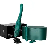 Zalo - Sesh - Verwarmende Stotende Vibrator met Afstandsbediening - Smaragd Groen