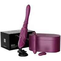 Zalo - Sesh - Verwarmende Stotende Vibrator met Afstandsbediening - Amethyst Paars
