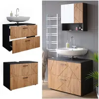 Vicco Irma Wastafelonderkast – 80 x 58.6 cm Eik goud/antraciet