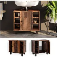Vicco Fynn Wastafelonderkast – 60 x 54 cm Antiek hout