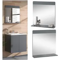 Vicco Izan Badkamerspiegel – 60 x 62 cm Grijs
