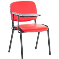 CLP Ken Bezoekersstoel - Met klaptafel - Kunstleer rood