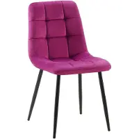 CLP Antibes Eetkamerstoel - Zonder armleuning - Velvet - Fluweel/purper