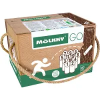 Tactic Mölkky Go – Vang- en Werpspel - Origineel Fins Houten Werpspel In Handige Draagbare Doos – Duurzaam Grenenhout – Met Gratis Score-App