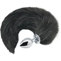 ALIVE Black&White Fox Tail S