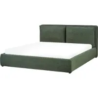 Beliani BAJONNA - Bed opbergruimte - Donkergroen - 180 x 200 cm - Polyester
